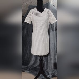 NWT GAP Off White Crochet Mini Dress Size S/P